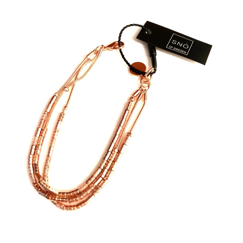 ✨NWT✨ SNÖ OF SWEDEN Rose Gold 3 chain bracelet